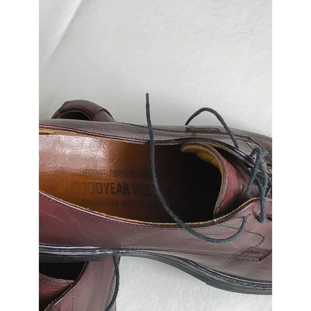 Mephisto Men's Split Toe Oxfords Pebble Grain Leather Brown Comfort Sz 9 1/2